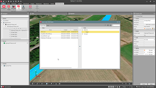 Leica infinity survey software | Conx integration